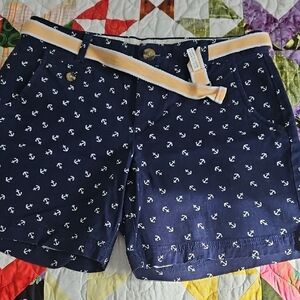 3/$18 Dockers Women's Navy Anchor Print Shorts
